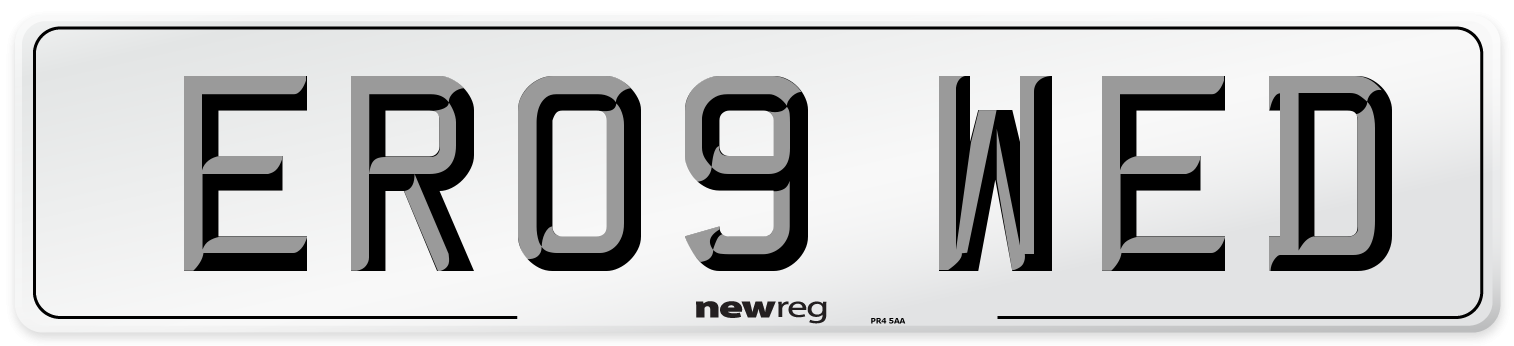 ER09 WED Number Plate from New Reg